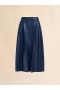  High-waisted Blue Nappa Skirt Bluechina