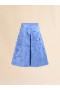  Indigo Duchess Silk Flared Skirt With Cut-out Details Blue Lilac