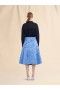  Indigo Duchess Silk Flared Skirt With Cut-out Details Blue Lilac