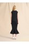  Jersey Skirt With Mermaid Hem Black