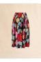  Poplin Panelled Skirt With Orion Print Black