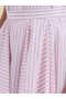  Red Striped Poplin Miniskirt