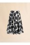  White Poplin Midi Skirt With Luna Print Lilywhite