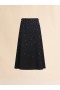  Wool Skirt With Embroidered Bead Detail Black