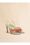  Green Red And Gold Suede And Metallic Leather New Wave Sandal Green/red/gold