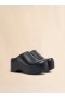  Leather Chunky Clog Sabot Black