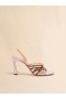  Pink Brown And Rose Gold Suede And Metallic Leather New Wave Sandal Pink/brown/pink