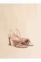  Pink Brown And Rose Gold Suede And Metallic Leather New Wave Sandal Pink/brown/pink