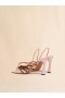  Pink Brown And Rose Gold Suede And Metallic Leather New Wave Sandal Pink/brown/pink