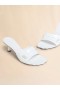  White Leather Moonlight Sandal With Sculpted Toe Lilywhite