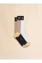  Ivory Colour Block Socks