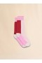  Pink Colour Block Socks Pinkgummy