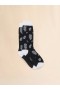  Stretch Cotton Socks With Floral Intarsia Black