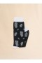  Stretch Cotton Socks With Floral Intarsia Black