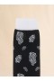  Stretch Cotton Socks With Floral Intarsia Black