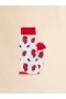  White Stretch Cotton Socks With Floral Intarsia Lilywhite