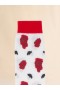  White Stretch Cotton Socks With Floral Intarsia Lilywhite