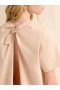 Pale Peach Cotton Open-back T-shirt With Trunkaroo Detail Palepeach