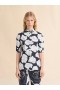  Poplin Short-sleeve Shirt With Luna Print Black