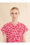  Red And White Pop Fields Print Shirt