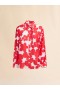  Silk Shirt With Red And White Dillies Print