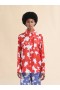  Silk Shirt With Red And White Dillies Print