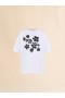  White Cotton T-shirt With Daisy Garden Print Lilywhite