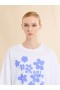  White Cotton T-shirt With Daisy Garden Print Lilywhite