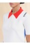  White Technical Viscose Polo With Contrasting Back Panel Lilywhite