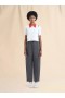 Straight Gray Wool Trousers With Marni Symbol Graphite