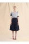  Cotton A-line Skirt With Marni Symbol Black