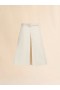  Ivory Cotton A-line Skirt With Marni Symbol