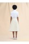  Ivory Cotton A-line Skirt With Marni Symbol