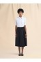  Taffeta Wide Skirt With Marni Symbol Black