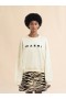  Ivory Cotton Crewneck T-shirt With Printed Marni Logo