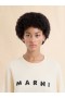  Ivory Cotton Crewneck T-shirt With Printed Marni Logo