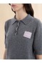  Grey Cashmere Polo Jumper With Marni Patch Graphite