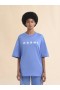  Light Blue Jersey Cotton T-shirt With Marni Scribbled Logo Blue Lilac