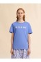  Light Blue Jersey T-shirt With Marni Scribbled Logo Blue Lilac