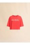  Red Boxy T-shirt With Marni Scribbled Logo