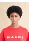  Red Boxy T-shirt With Marni Scribbled Logo
