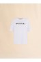  White Jersey Cotton T-shirt With Marni Scribbled Logo Lilywhite