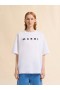  White Jersey Cotton T-shirt With Marni Scribbled Logo Lilywhite