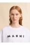  White Jersey Cotton T-shirt With Marni Scribbled Logo Lilywhite