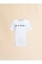  White Jersey T-shirt With Marni Scribbled Logo Lilywhite