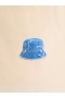  Light Blue Denim Bucket Hat With Dillies Patch Details Cobalt