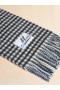  Double Check Wool And Mohair And White Scarf Black