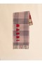  Pink Double Check Wool Scarf Antiquerose