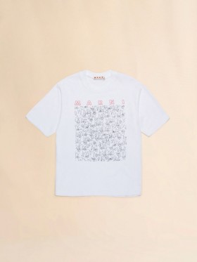  White T-shirt With Joy Print