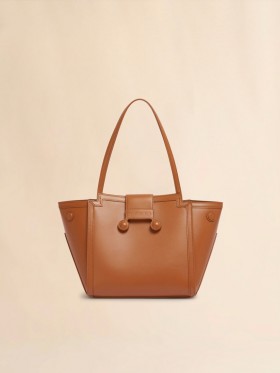  Light Brown Leather Mini Riviera Bag Cinnamon